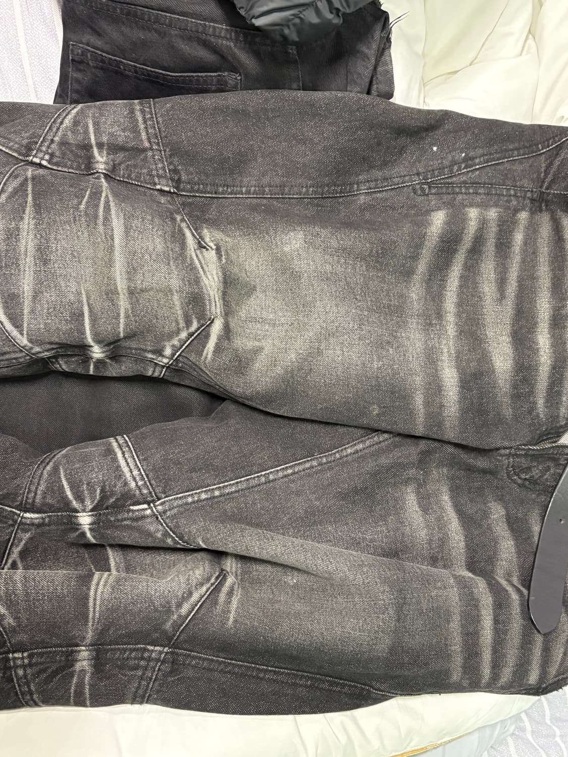 Blr 비엘알 bluer  더블 요크 바이커 워싱 데님 팬츠 상품이미지2