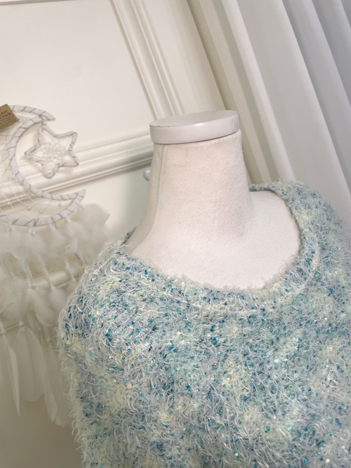 mint blue popcorn boucle sweater(size-M) 상품이미지7