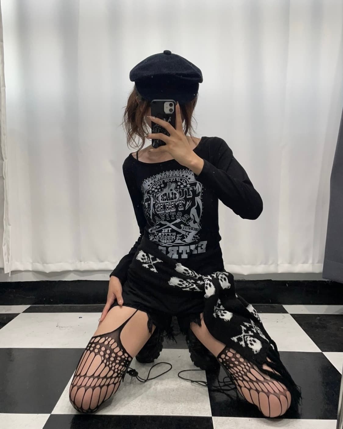 🎸블랙 프린팅 롱 슬리브🎸 상품이미지2