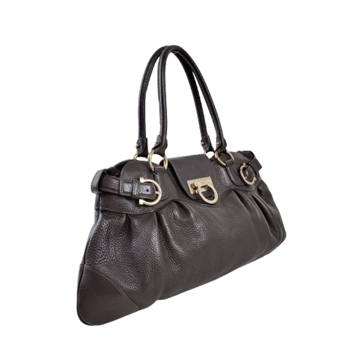 정품 페라가모 간치니 가죽 셔링 숄더백  상품이미지2