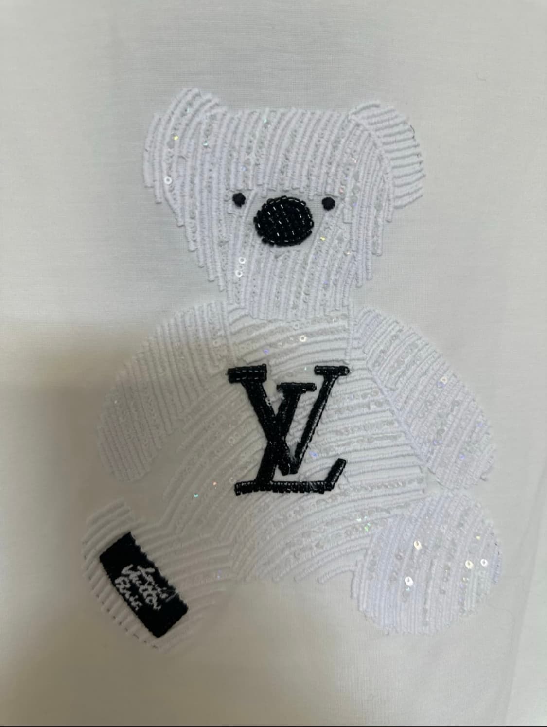 루이비통 테디베어 비즈반팔 티셔츠 화이트 상품이미지3