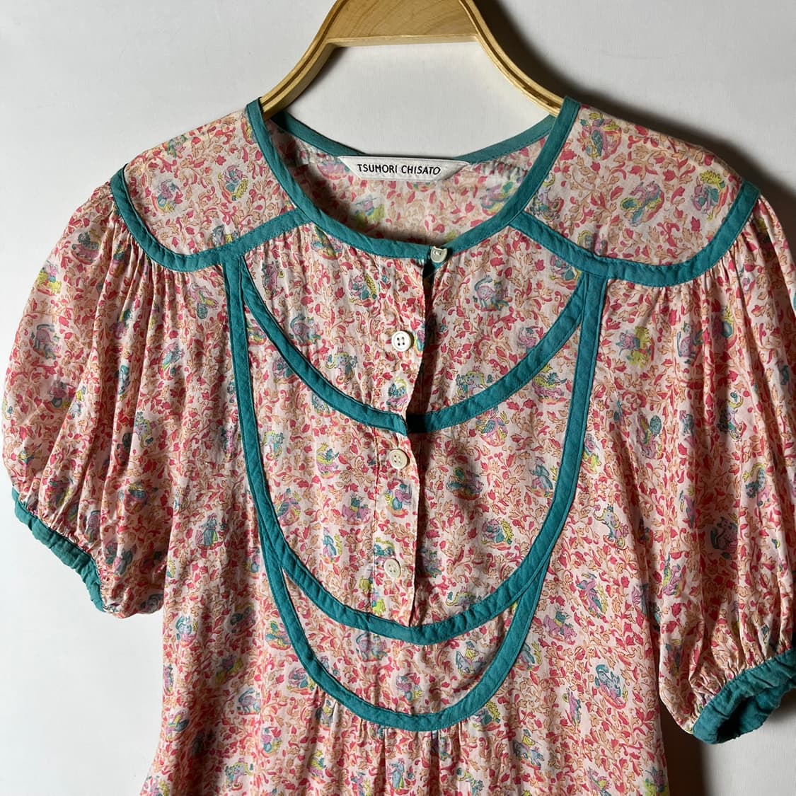[Tsumori Chisato] 츠모리치사토 네코버튼 패턴 원피스 상품이미지3