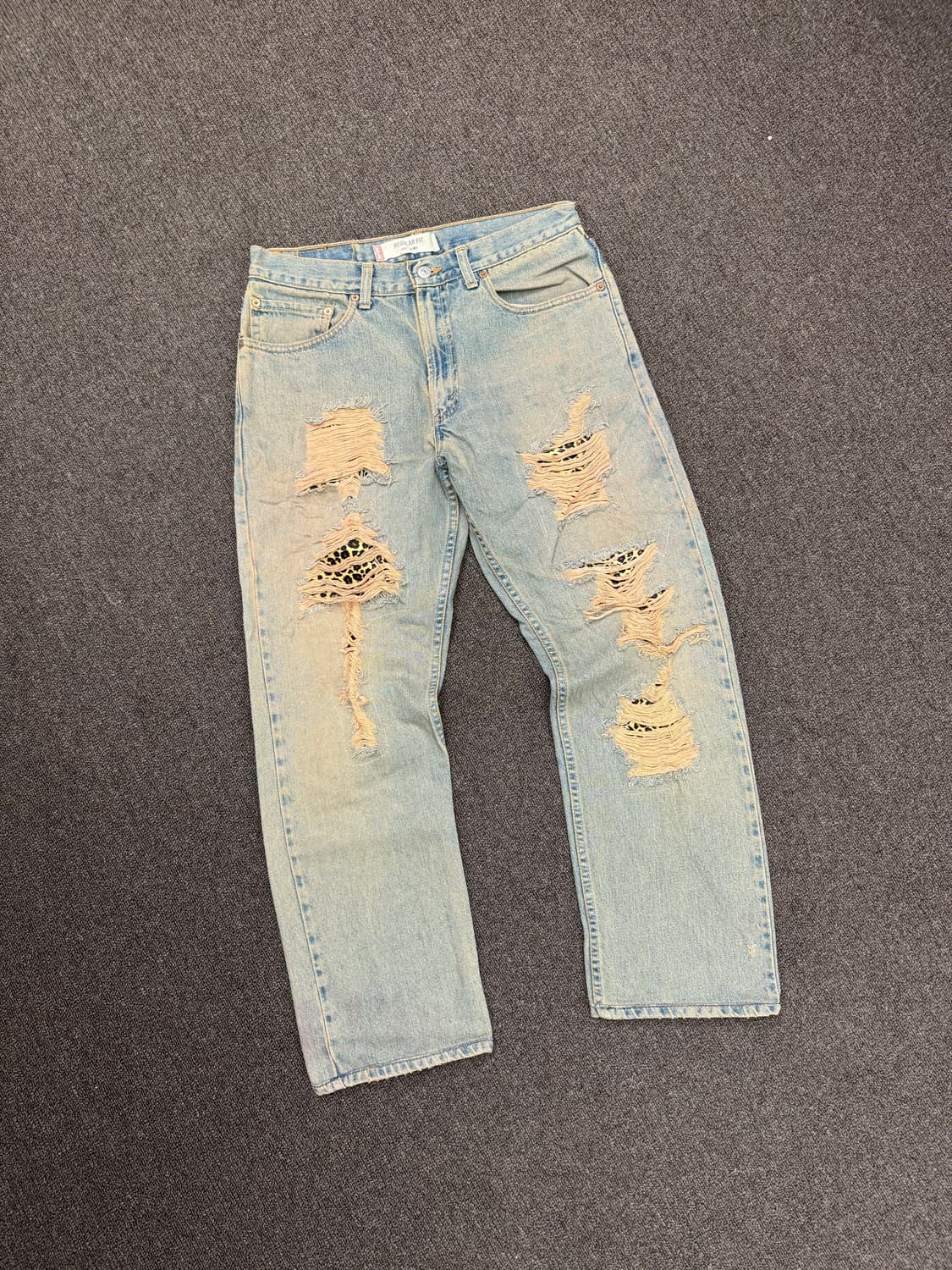 33)리바이스 빈티지 505 오렌지탭 레오파드 데님팬츠 상품이미지1