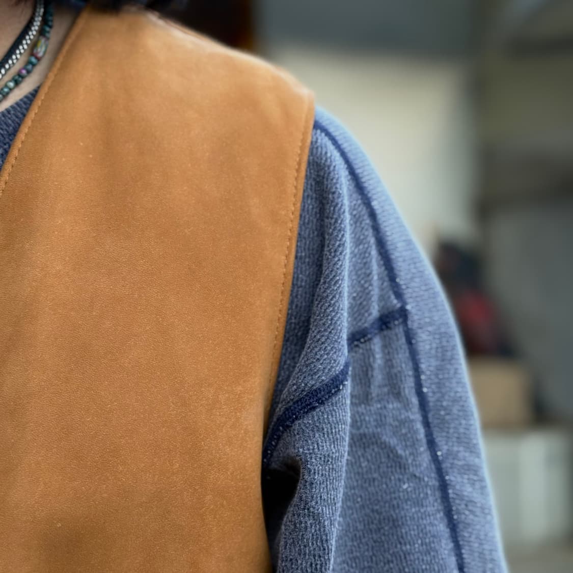 스노우 레더 오스트레일리아 스웨이드 베스트 XL 상품이미지9