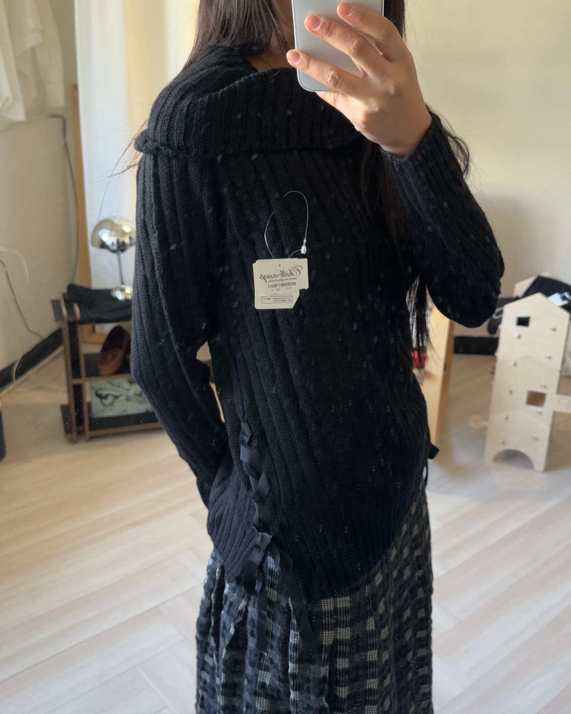 [CHILLE ANAP] Side Lace-up Knit 상품이미지6