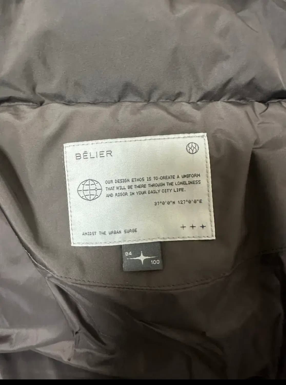 24FW 벨리에 크로스라인 후디스 구스다운 딥브라운 04 100size 상품이미지3