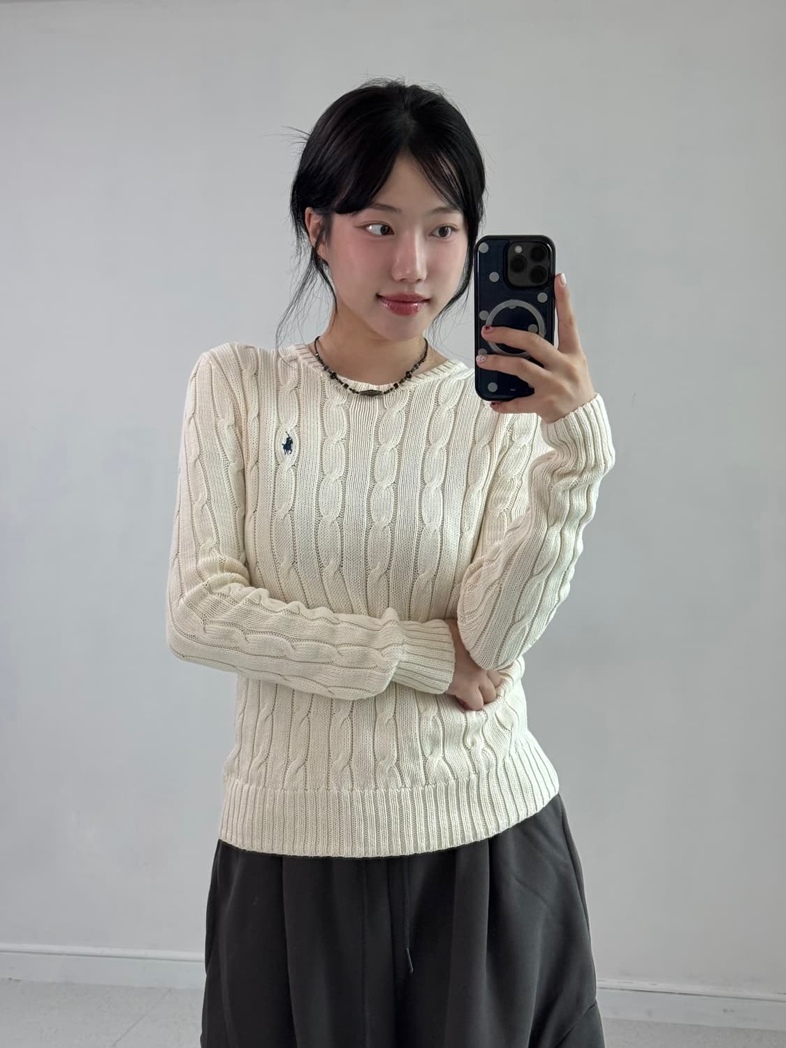 폴로 아이보리 니트 상품이미지1