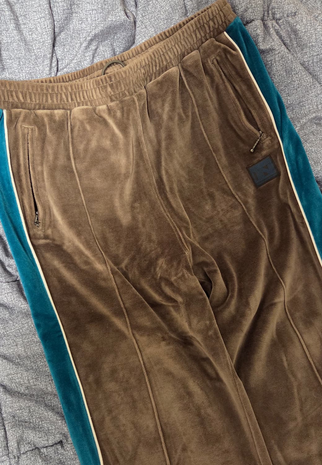 디스이즈네버댓 벨루어 트랙팬츠 브라운 M 상품이미지2
