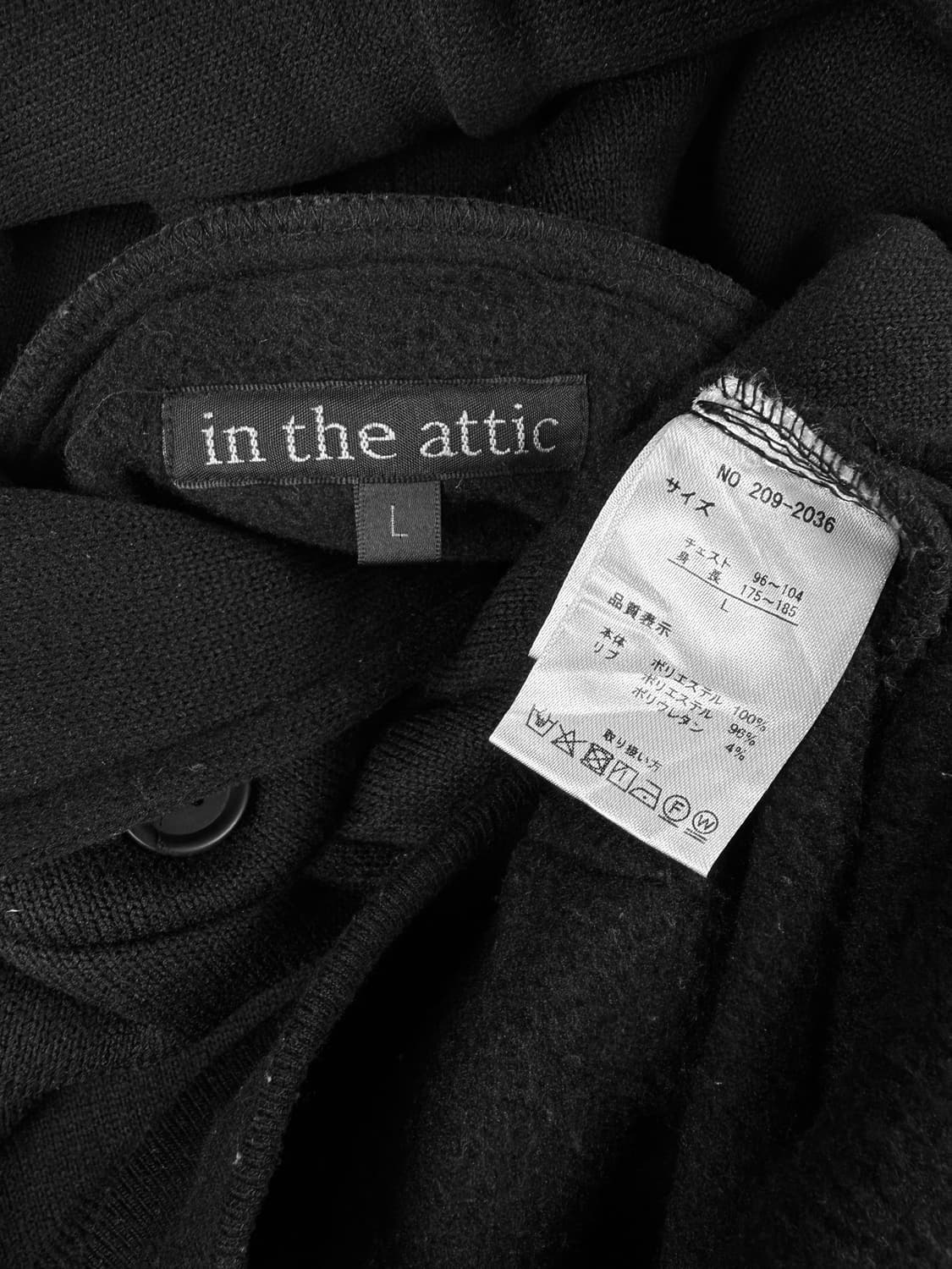 in the attic 하이넥 버튼 플리스 후드 상품이미지6