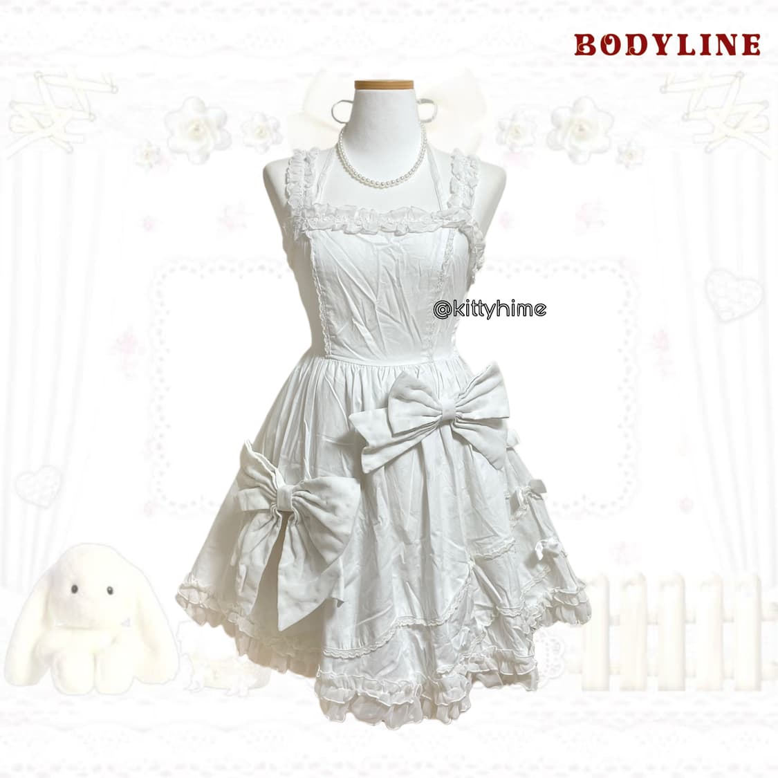 BODY LINE 바디라인 빅리본 히메 로리타 드레스 히메갸루 갸루 상품이미지1