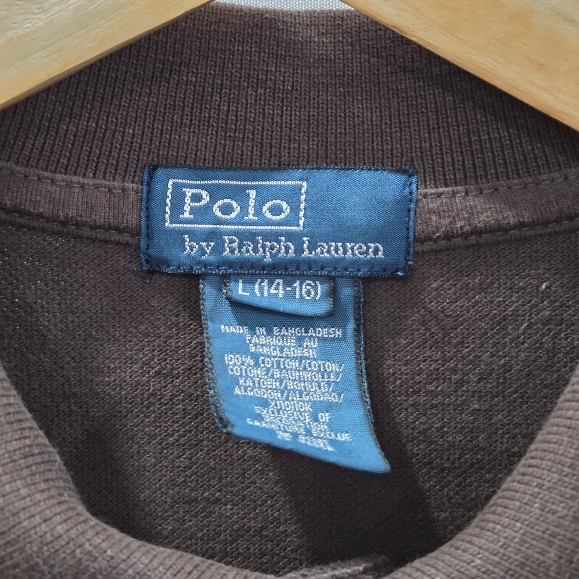 폴로랄프로렌 보이즈 피케 카라티 브라운 L/14/16 상품이미지3