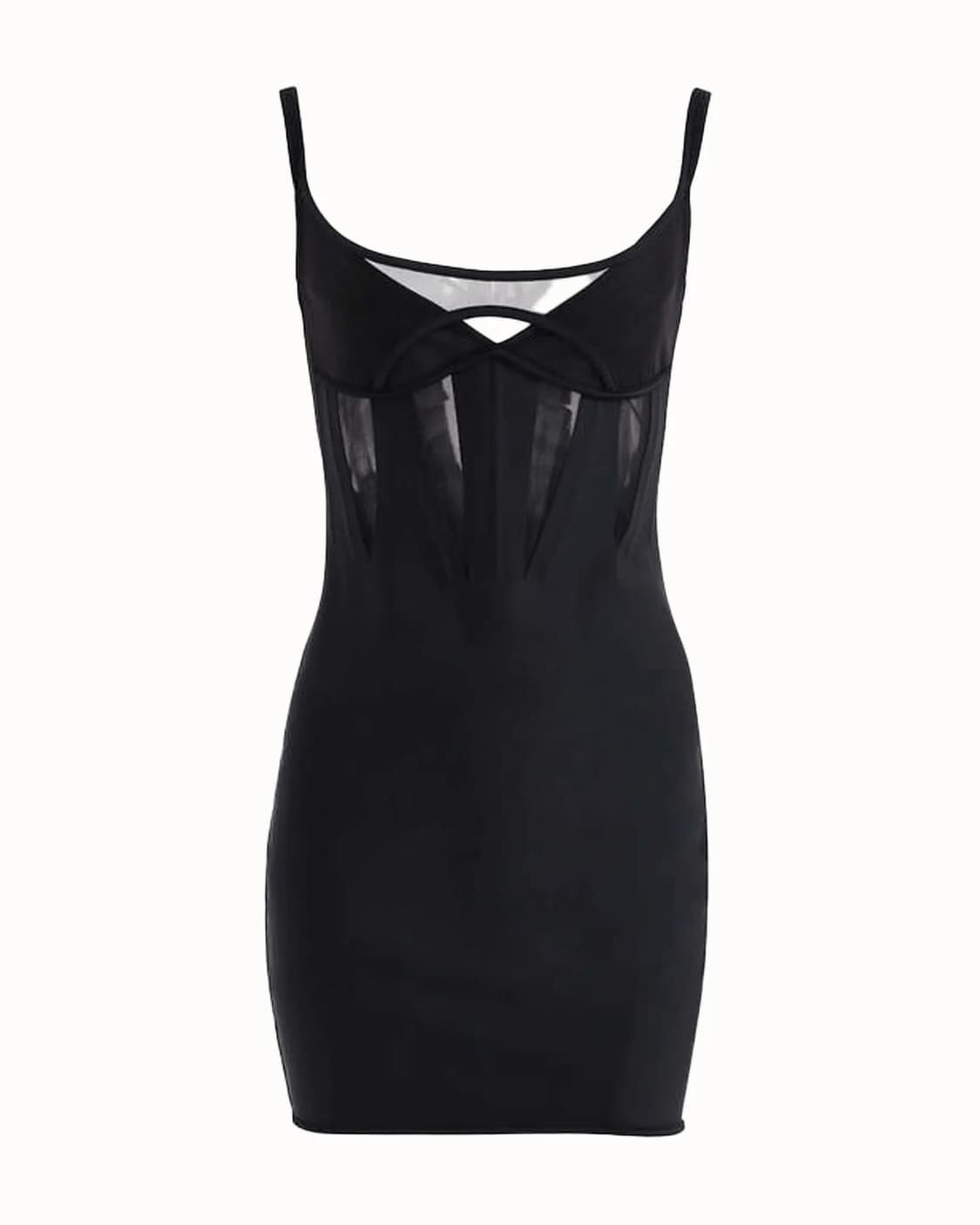 MUGLER X H&M Black Corset  Mini Dress 상품이미지1