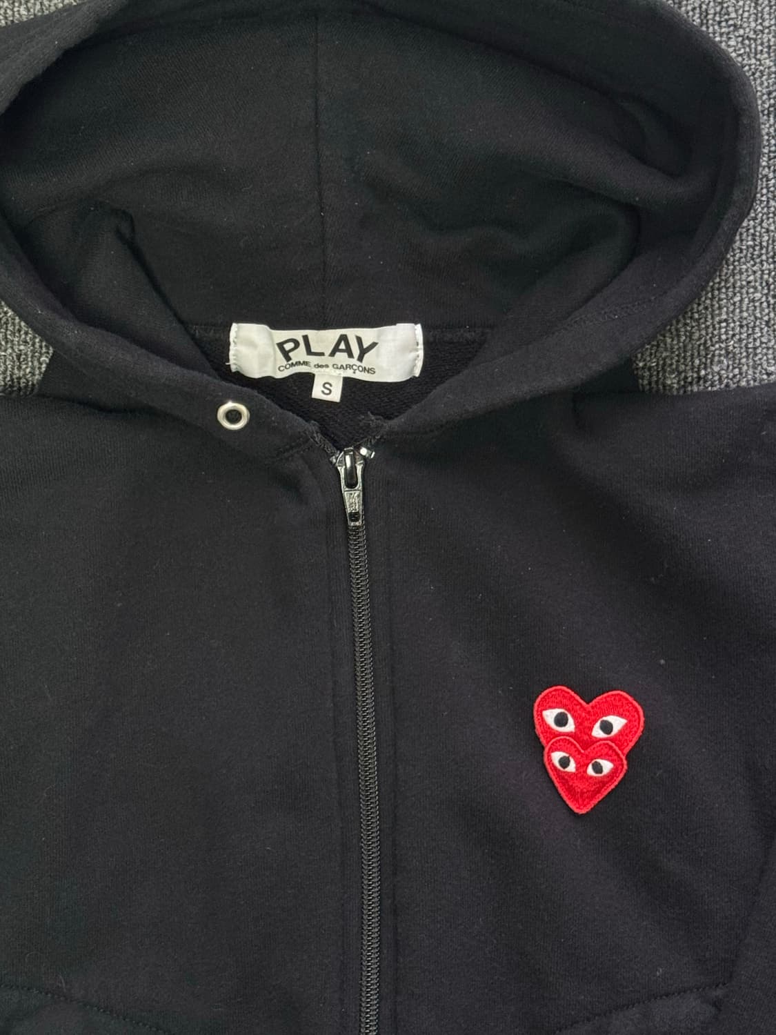 (W) 꼼데가르송 플레이 더블하트 후드집업 상품이미지2