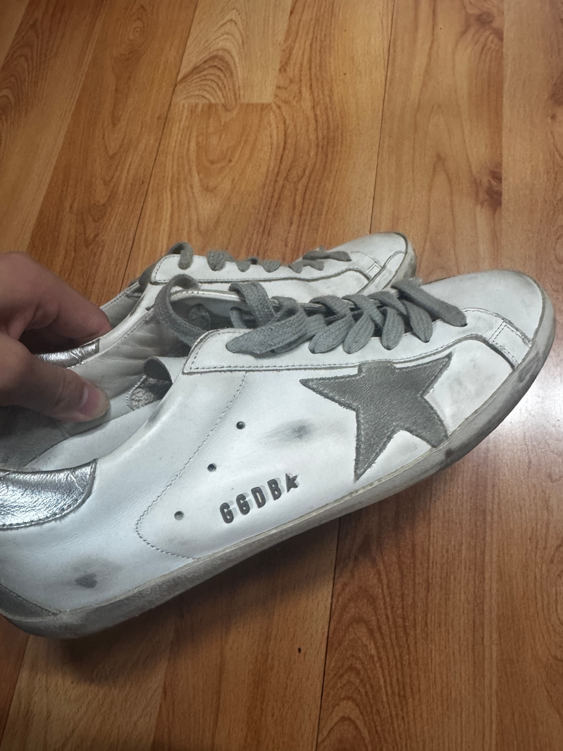 골든구스 슈퍼스타 화이트 실버탭 상품이미지4