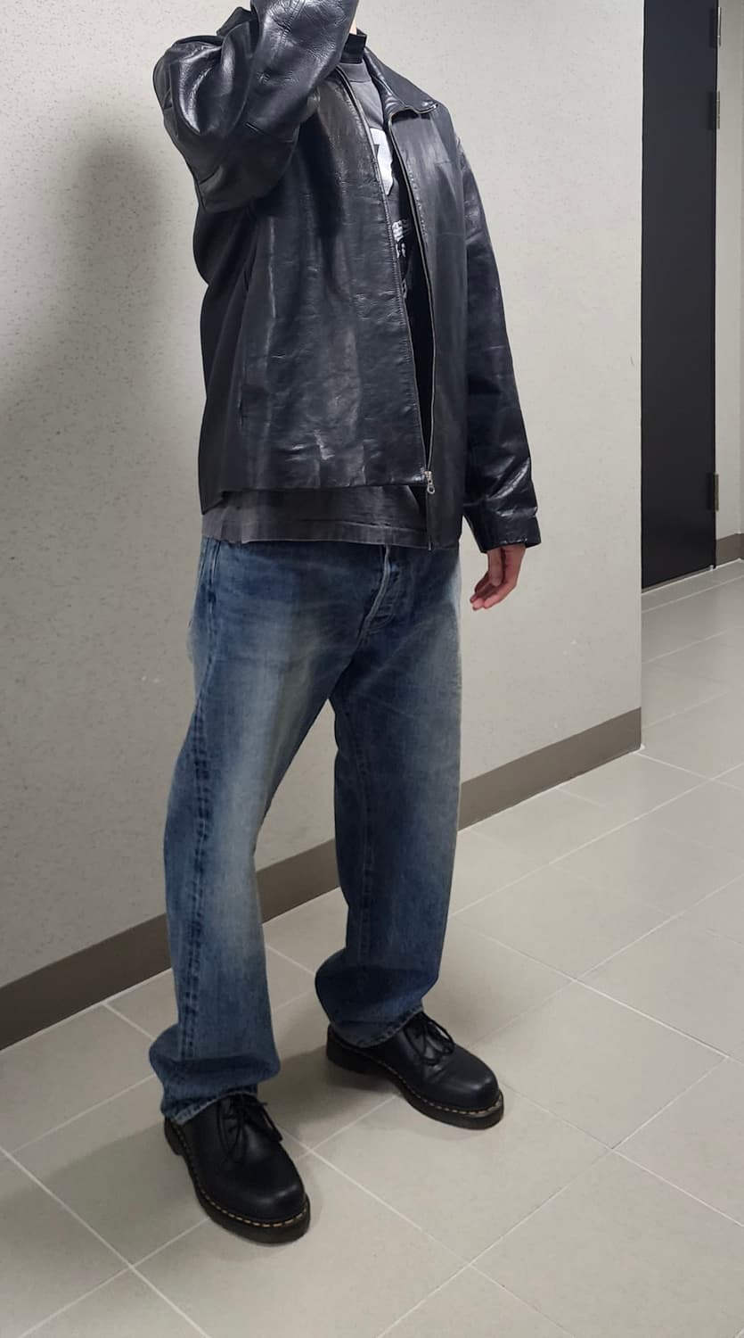 [XL]올드갭 레더 풀집업 상품이미지8