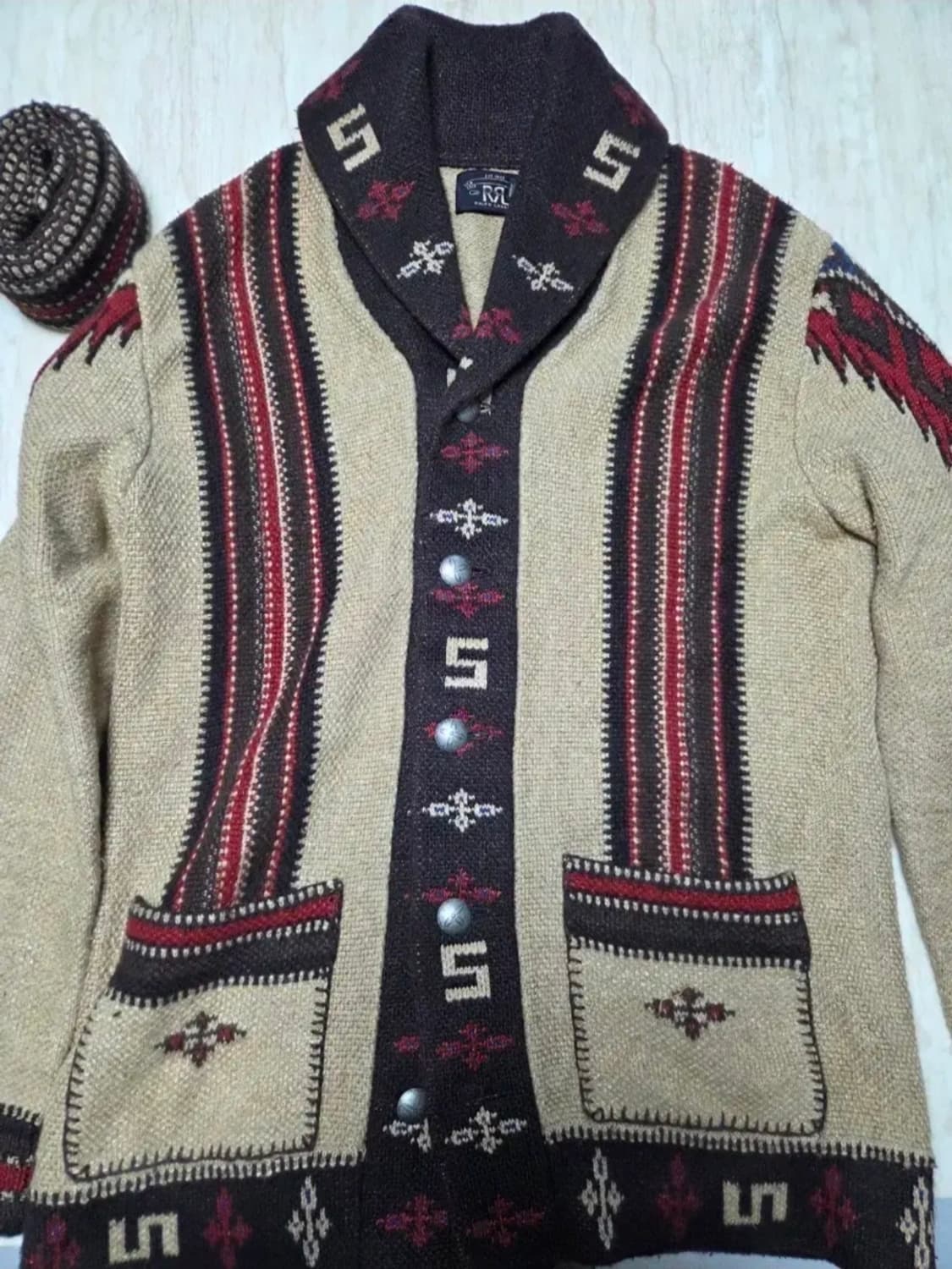 더블알엘 웨스턴 렌치 숄가디건 M 상품이미지1