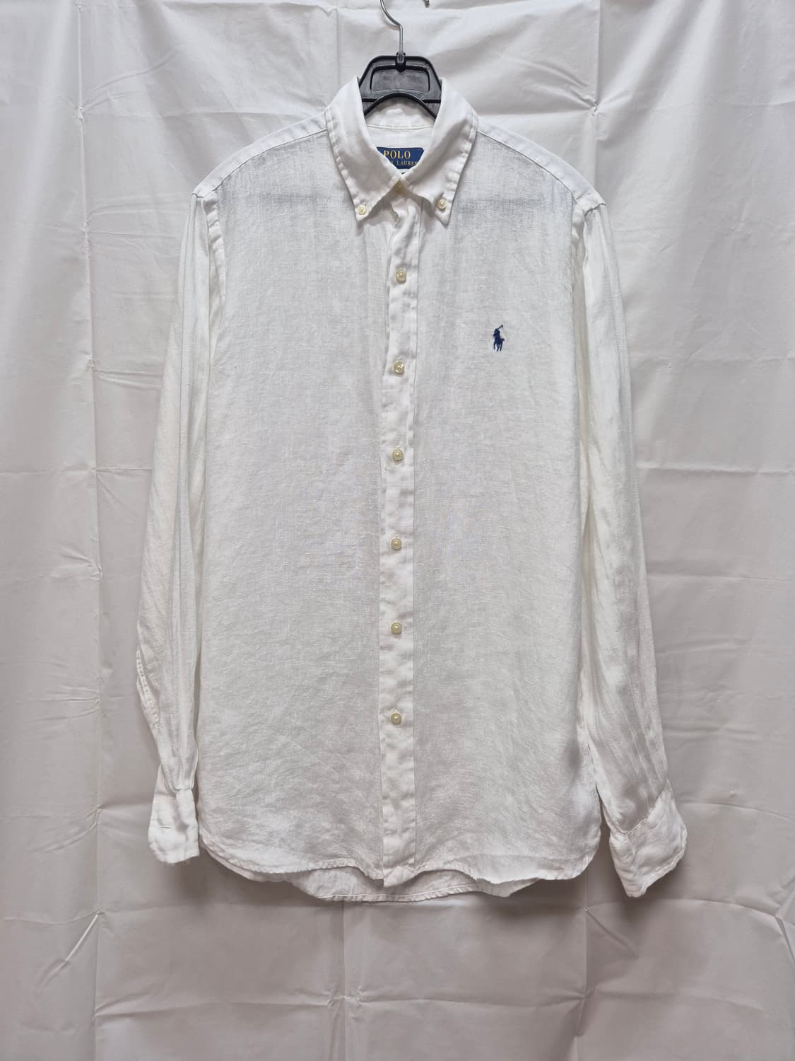폴로 린넨 셔츠 화이트 큐알인증 상품이미지1