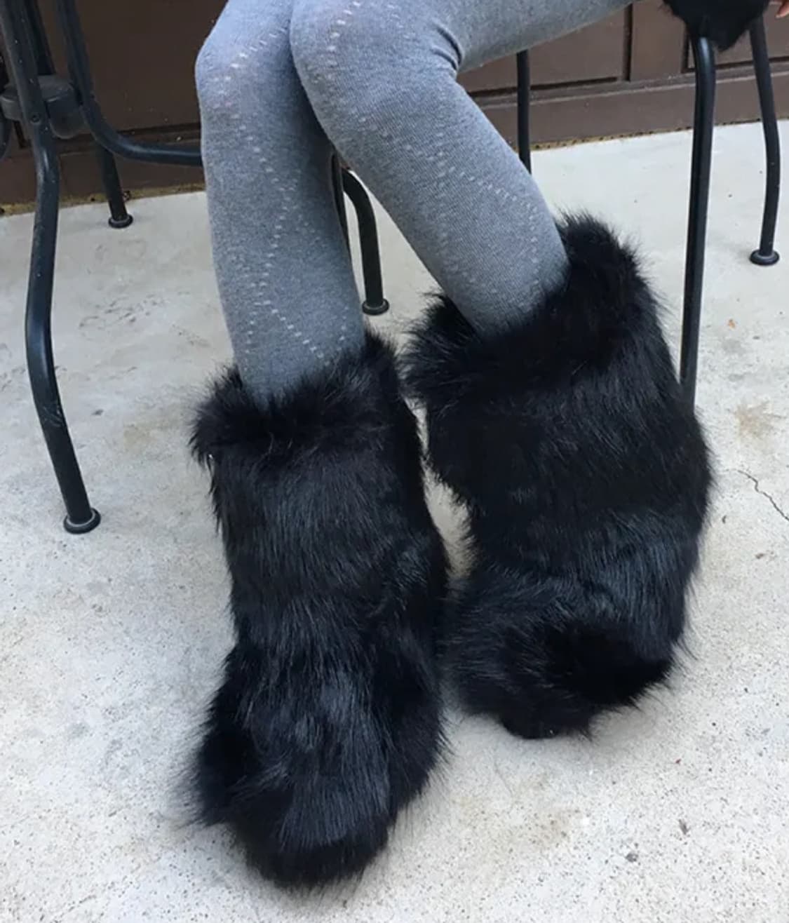 퍼 부츠 블랙 상품이미지1