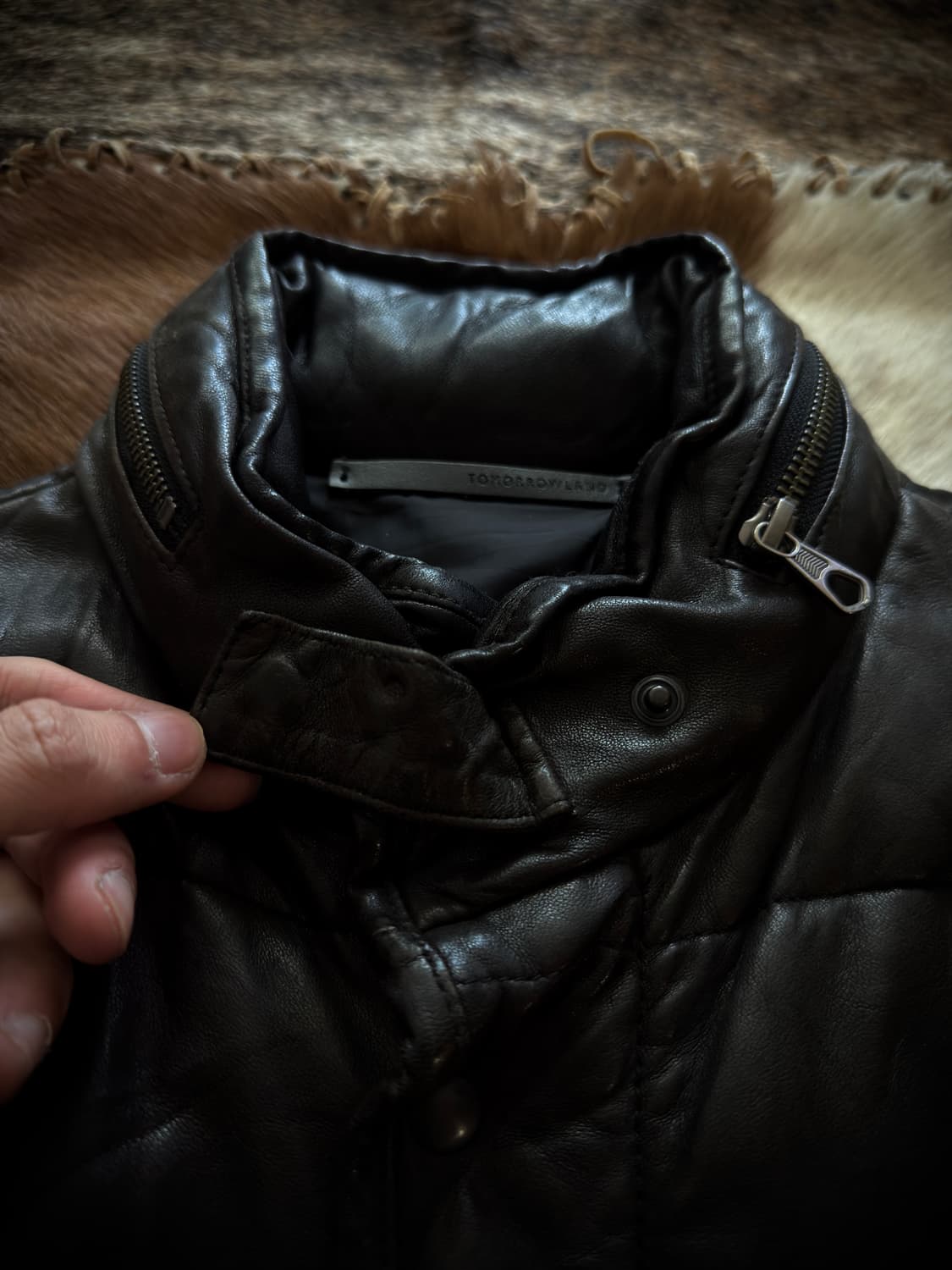 TOMORROWLAND lamb leather padding jacket 상품이미지5