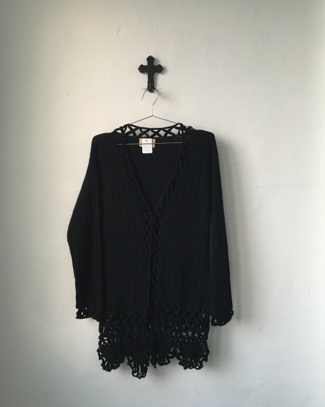 Punching point woolen knit cardigan 상품이미지1