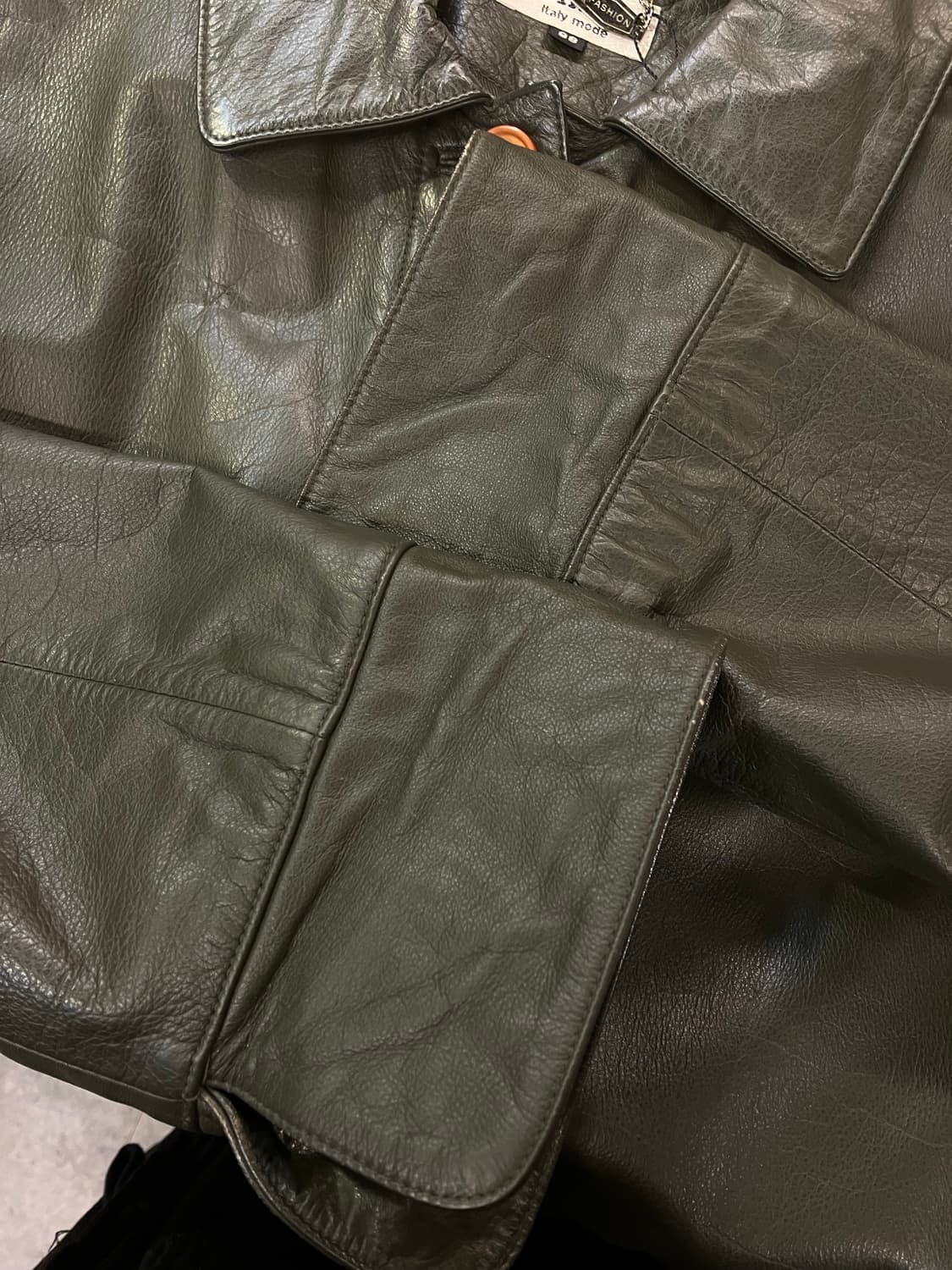 제니스 가죽 자켓 카키 88  #csz1902  상품이미지6