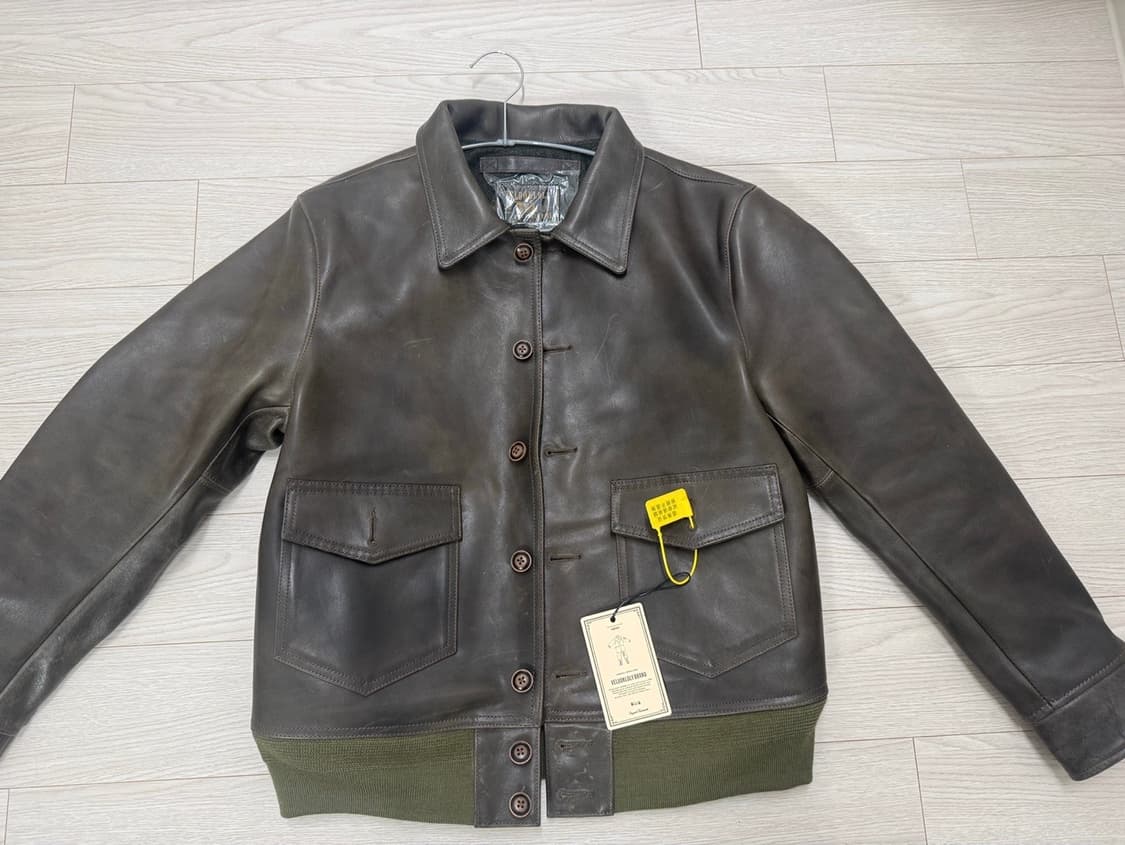 Veluokldly A-1 카우하이드 소가죽 플라이트 가죽 재킷 상품이미지4