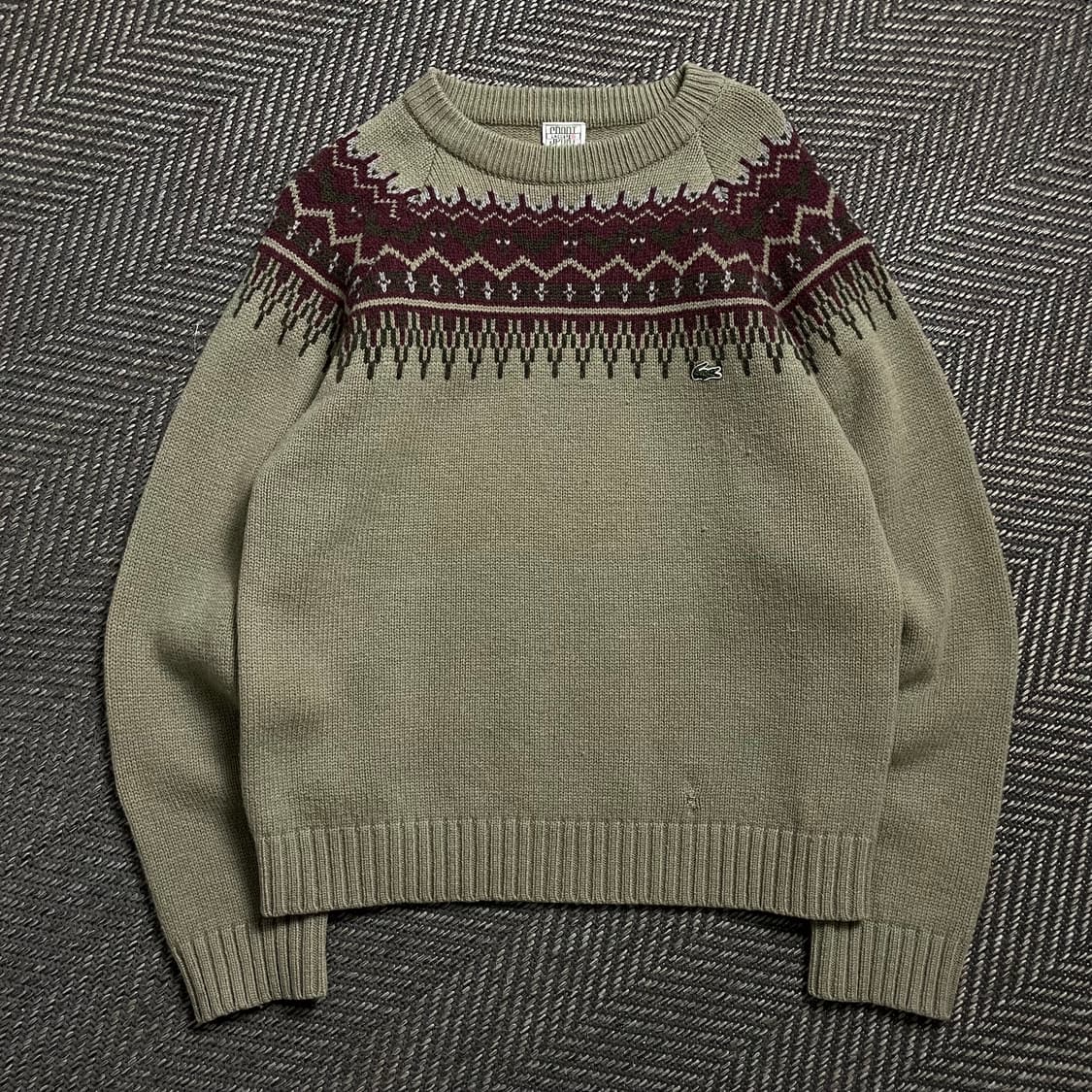 라코스테 에스닉 패턴 올드스쿨 니트o 4573 상품이미지1