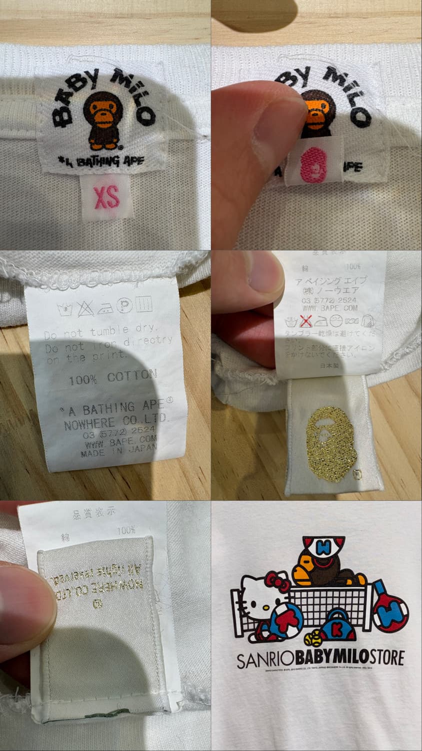 베이프 x 헬로키티 티셔츠  상품이미지10