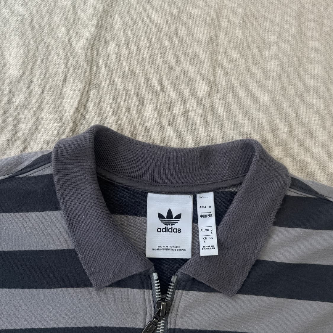 아디다스 sprt 프랭크 스트라이프 반집업 슬리브 L 상품이미지4