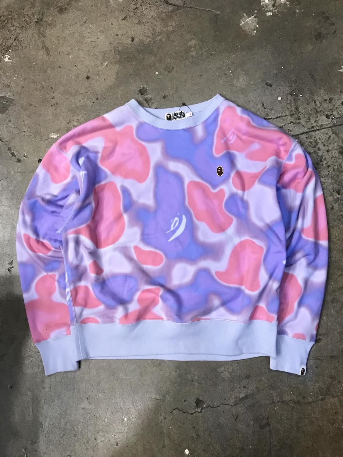 Bape Pink&Purple Camouflage Sweatshirt 상품이미지5