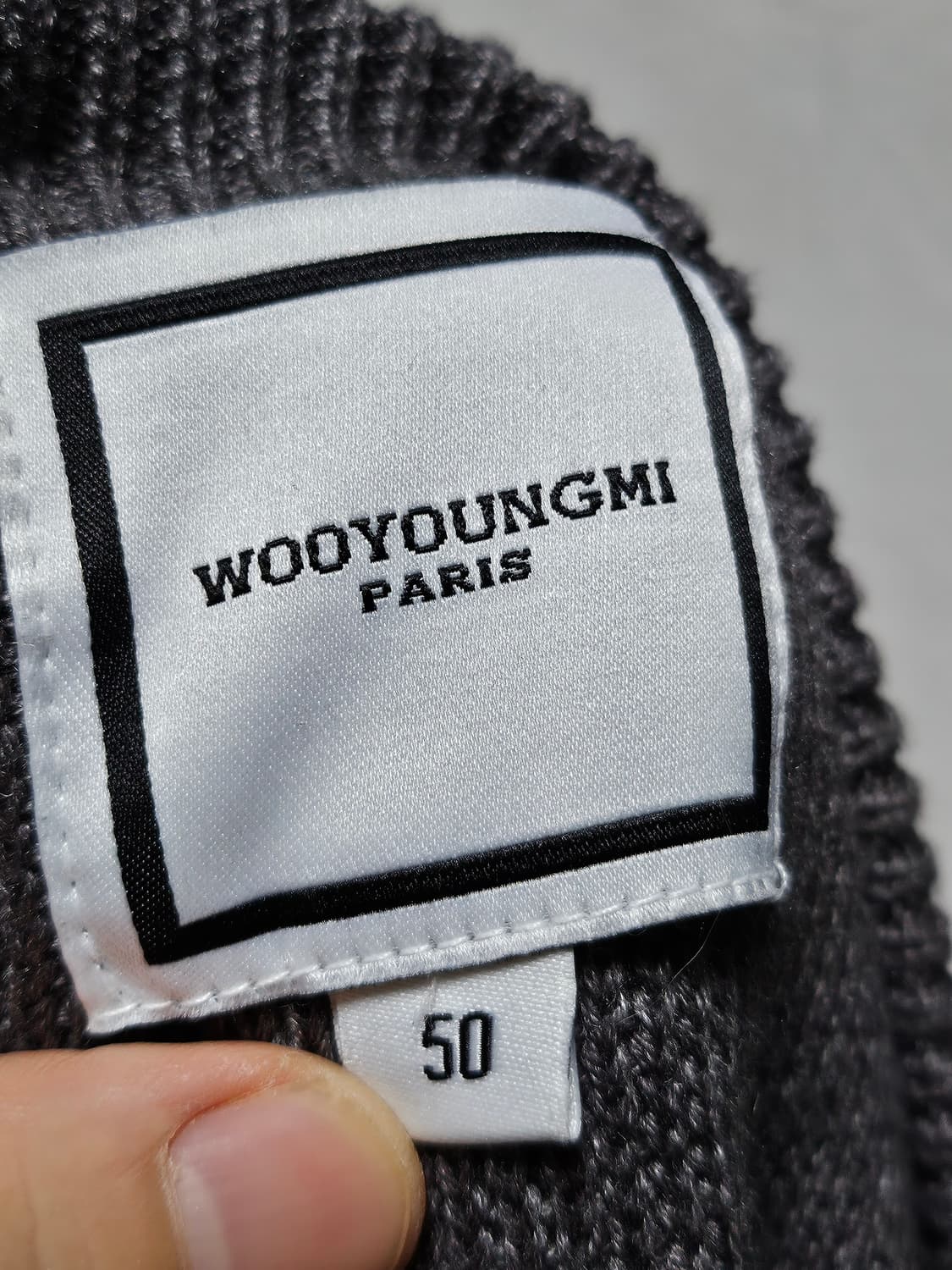 우영미 24fw 크루넥 가디건 그레이 50 상품이미지3