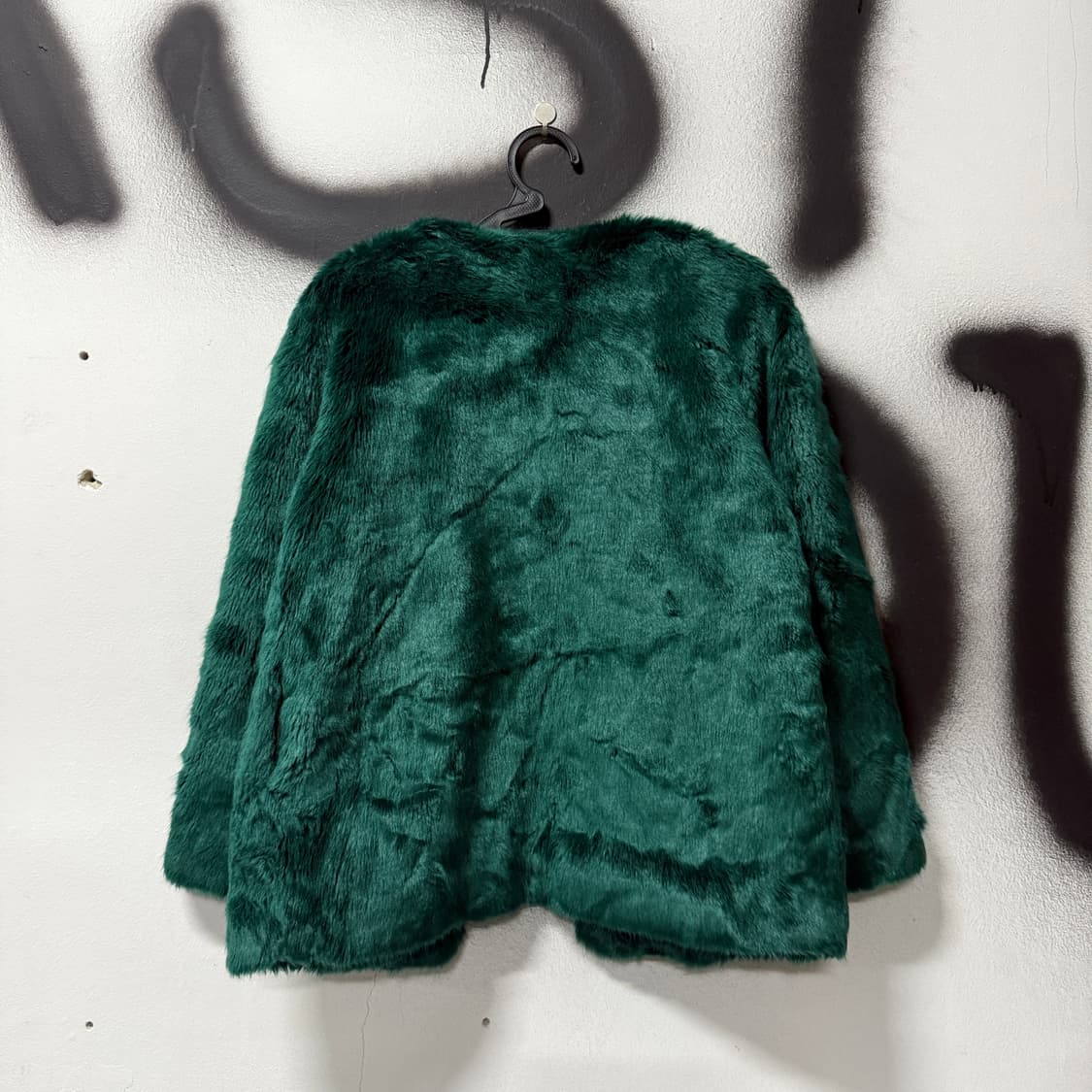 VTG 빈티지 논카라 그린 퍼 자켓 상품이미지2