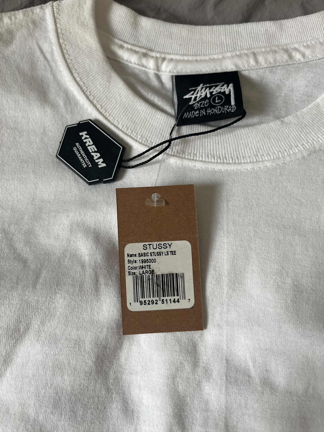 스투시 롱슬리브 흰색 정품(택포 새상품) 상품이미지5
