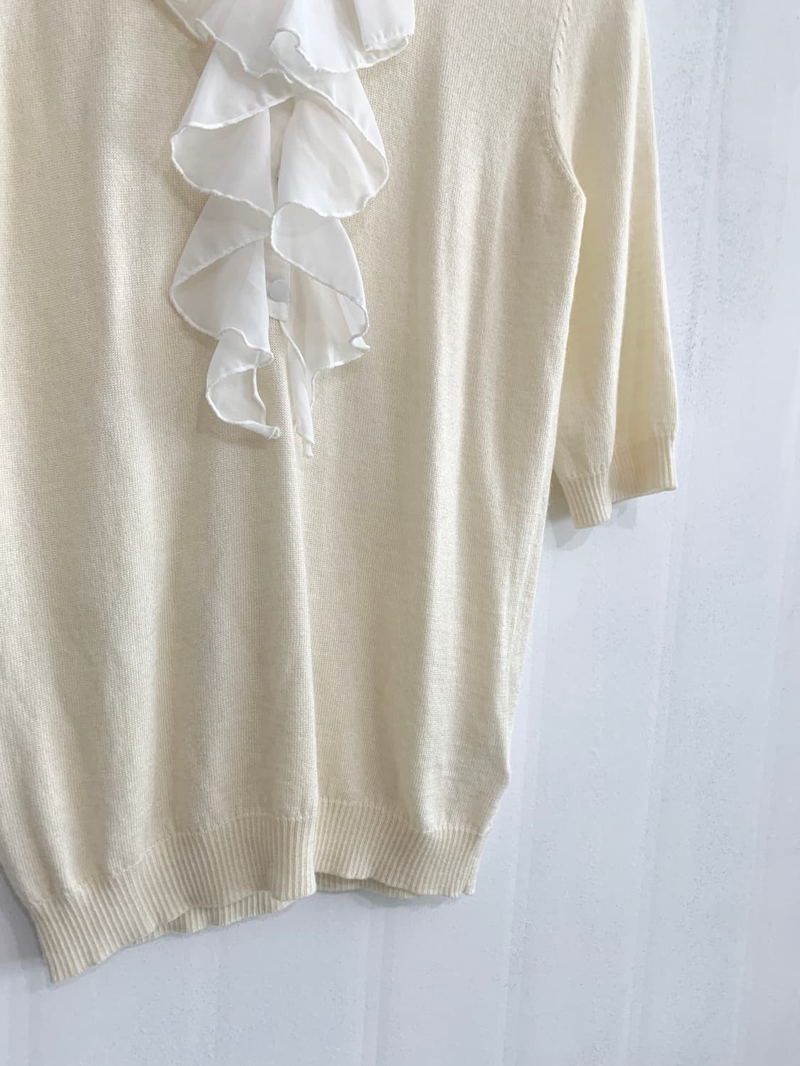 Ivory Lovely Frill Detail Knit Top 상품이미지8