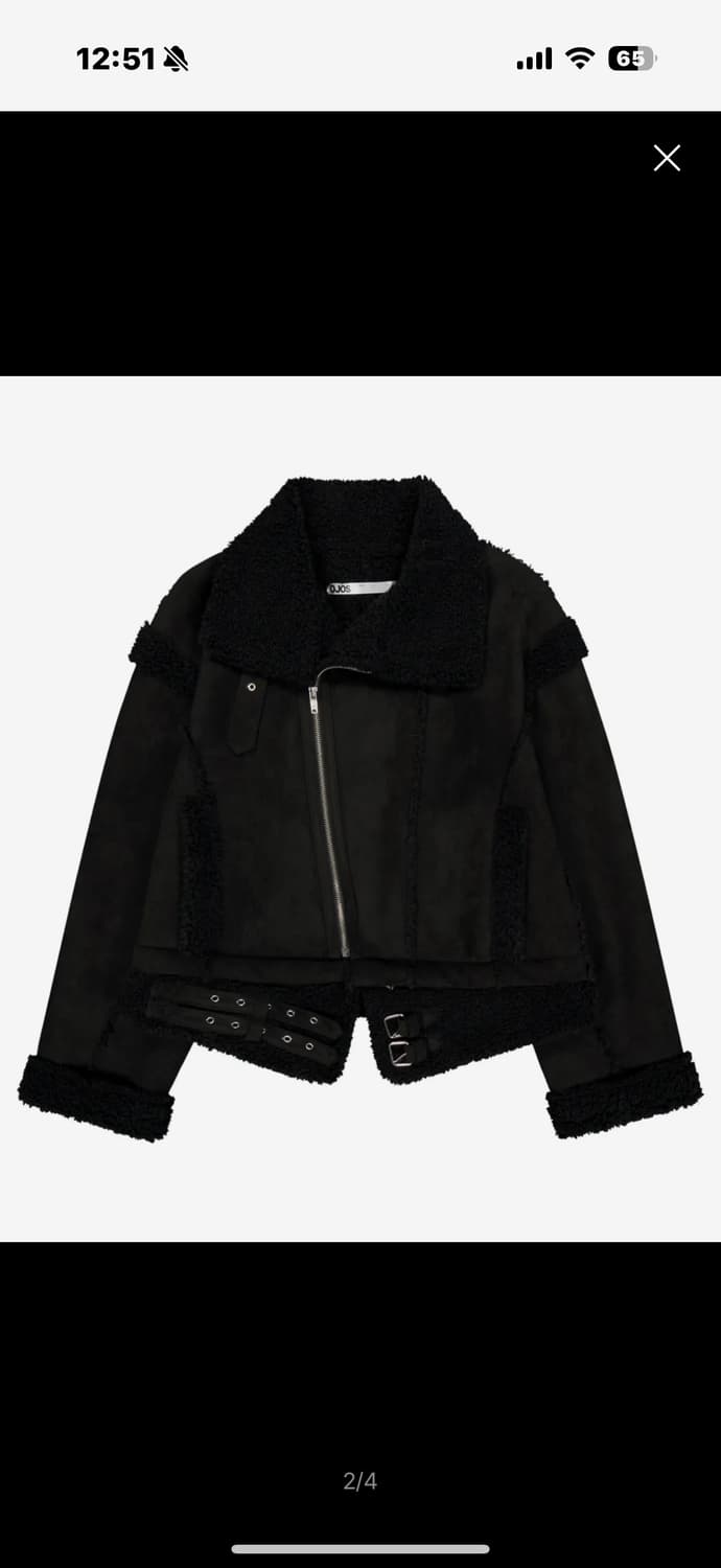 오호스 무스탕 블랙2 퍼 시어링 자켓 상품이미지1