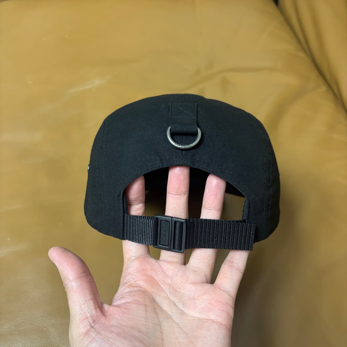 Supreme 슈프림 23fw 왁스드 코튼 블랙 캠프캡 모자 Black 상품이미지7