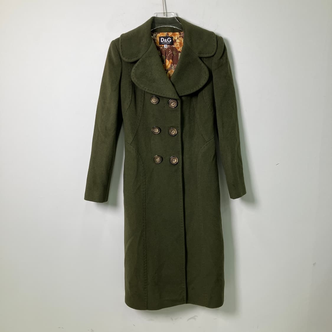 돌체앤가바나 카키 더블 브레스티드 울 롱코트 38 상품이미지1