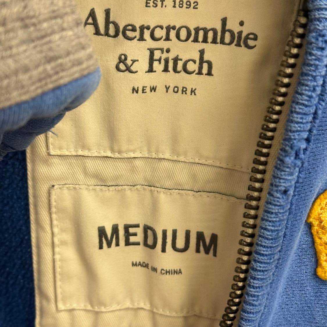 아베크롬비앤피치 블루 후드집업 M 상품이미지2