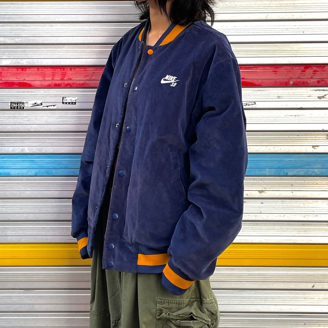 나이키 SB 코듀로이 골덴 바시티 봄버 올드스쿨 자켓 XXL 상품이미지2