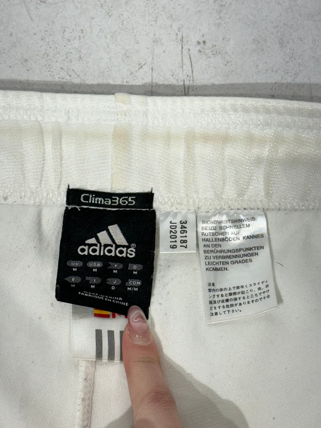 아디다스 대대장 화이트 그린 삼선 와이드 추리닝 바지 트레이닝 팬츠 L 상품이미지7