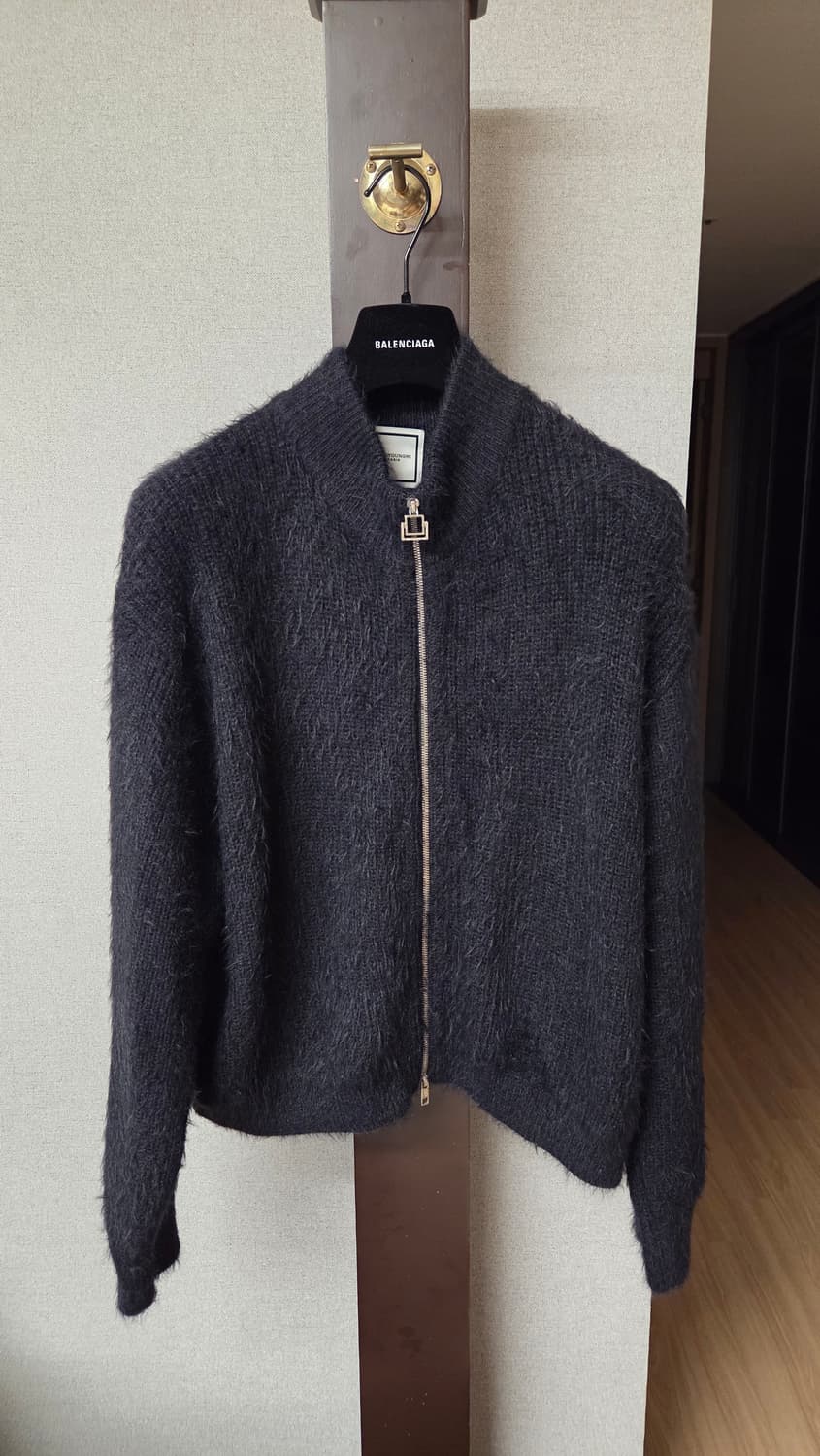 24fw우영미 하이넥 모헤어 가디건 판매 상품이미지1