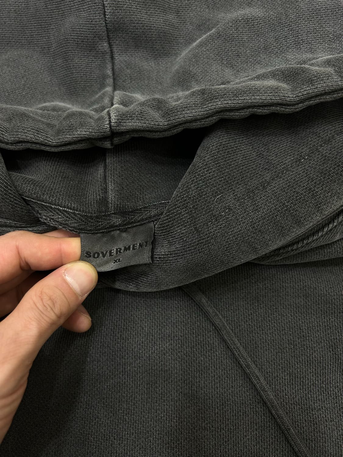 [XL]소버먼트 980g 피그먼트 후드/챠콜 상품이미지4