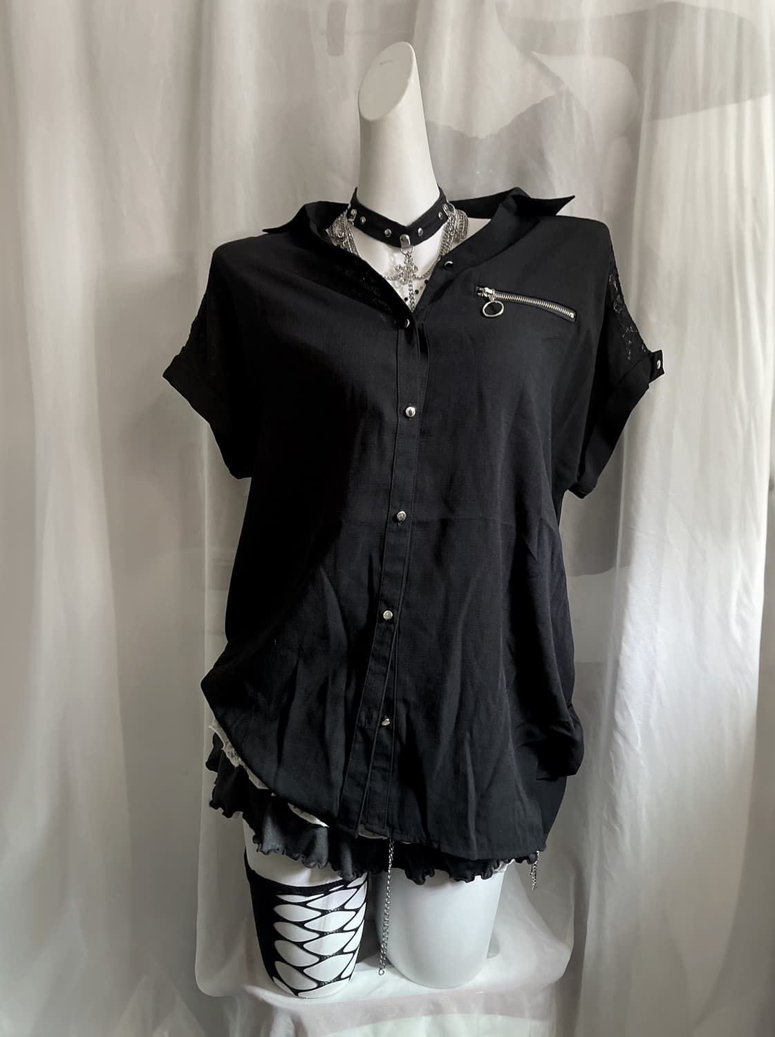 오네갸루 vintage lace shirt  상품이미지1