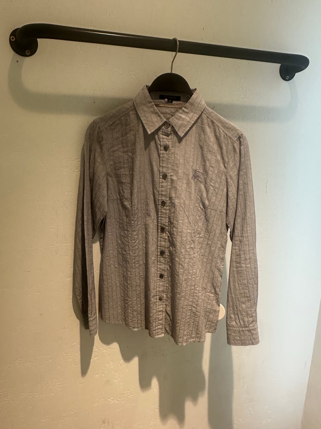 BURBERRY 버버리 그레이 스트라이프셔츠💯 상품이미지3