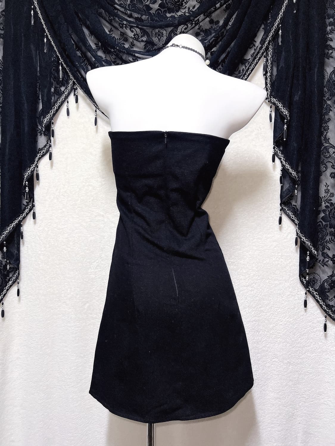 로맨틱고딕 고스펑크 히메갸루 블랙 코르셋 미니원피스 아일렛 탑드레스 섹시 상품이미지9