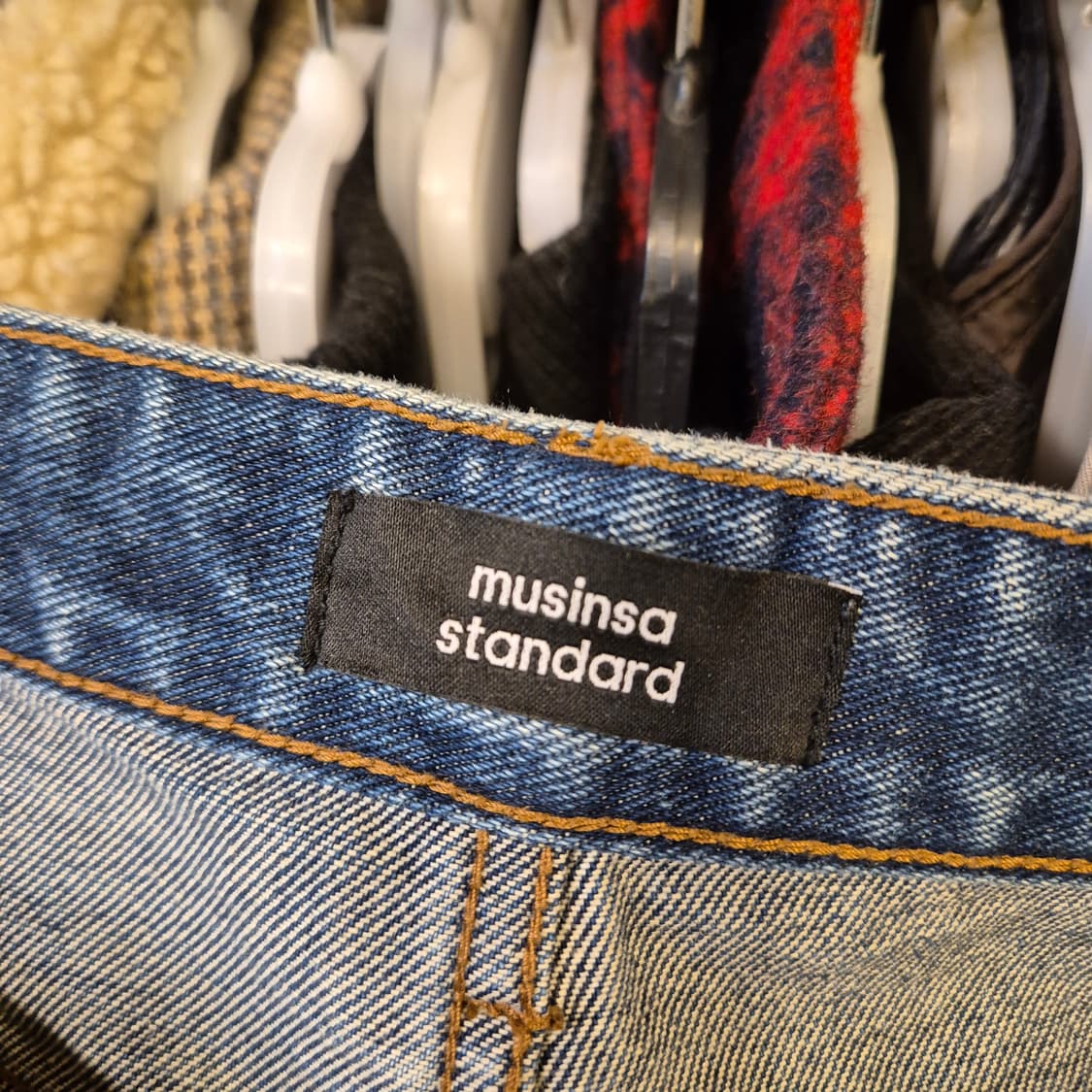 32인치 무신사 새미와이드핏 데님팬츠  상품이미지3