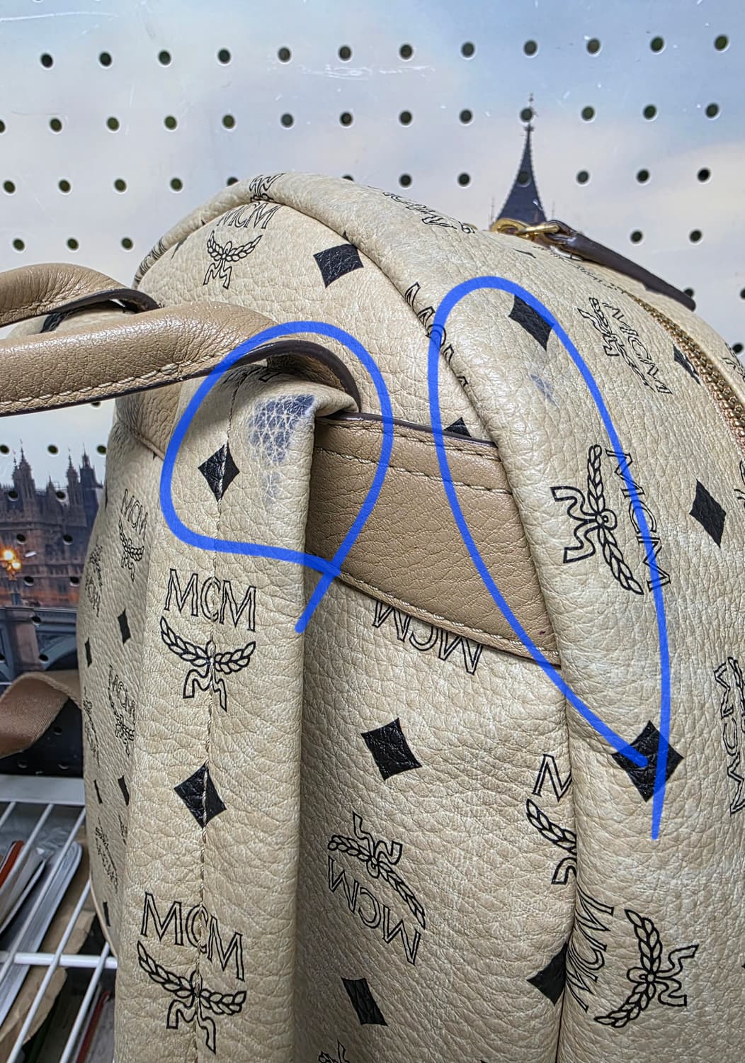 정품/ MCM 스타크 백팩 사이드 스터드 비세토스백팩 GE04 상품이미지6