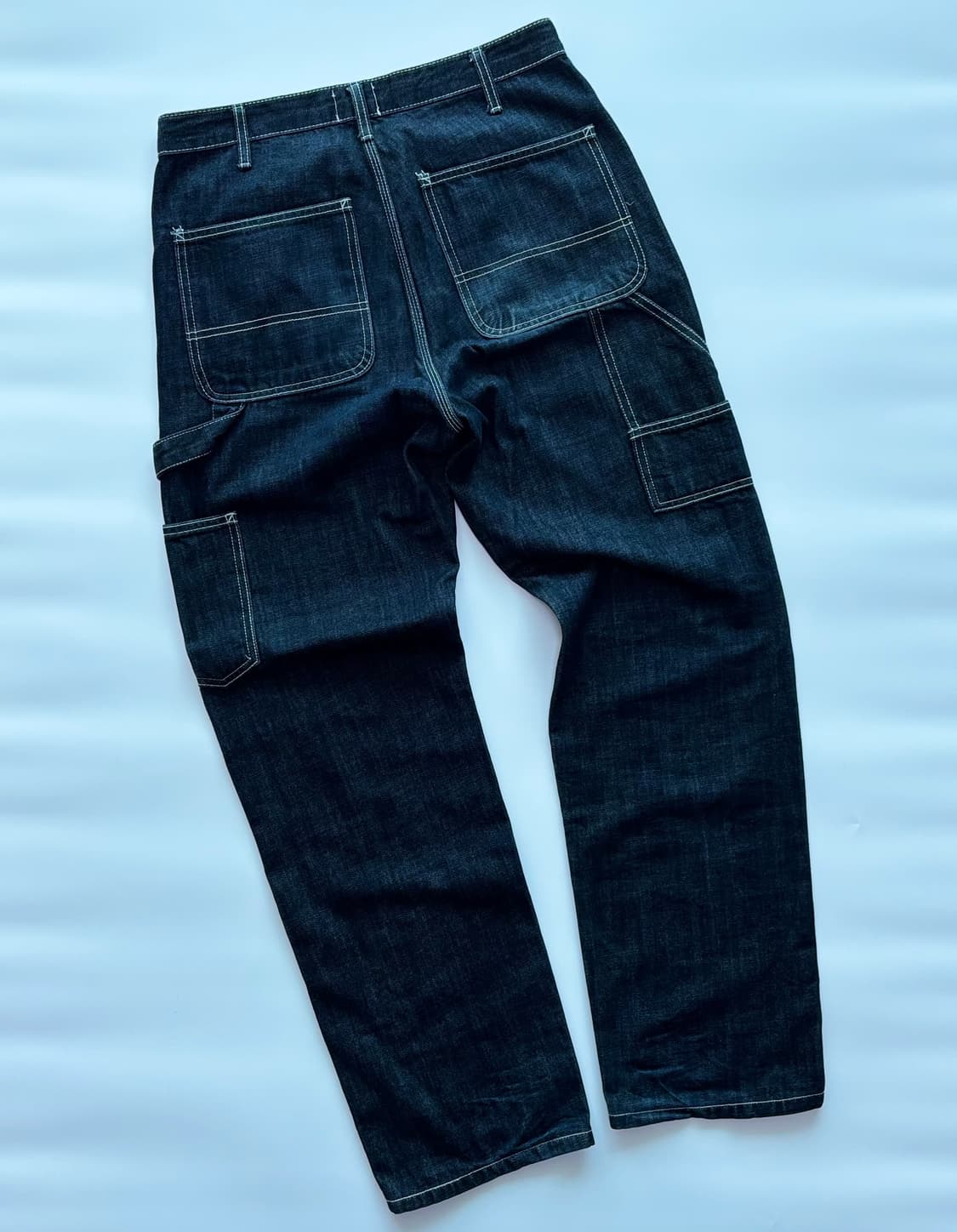 빈티지 콘트라스트 스티치 카펜터 데님 팬츠 상품이미지1