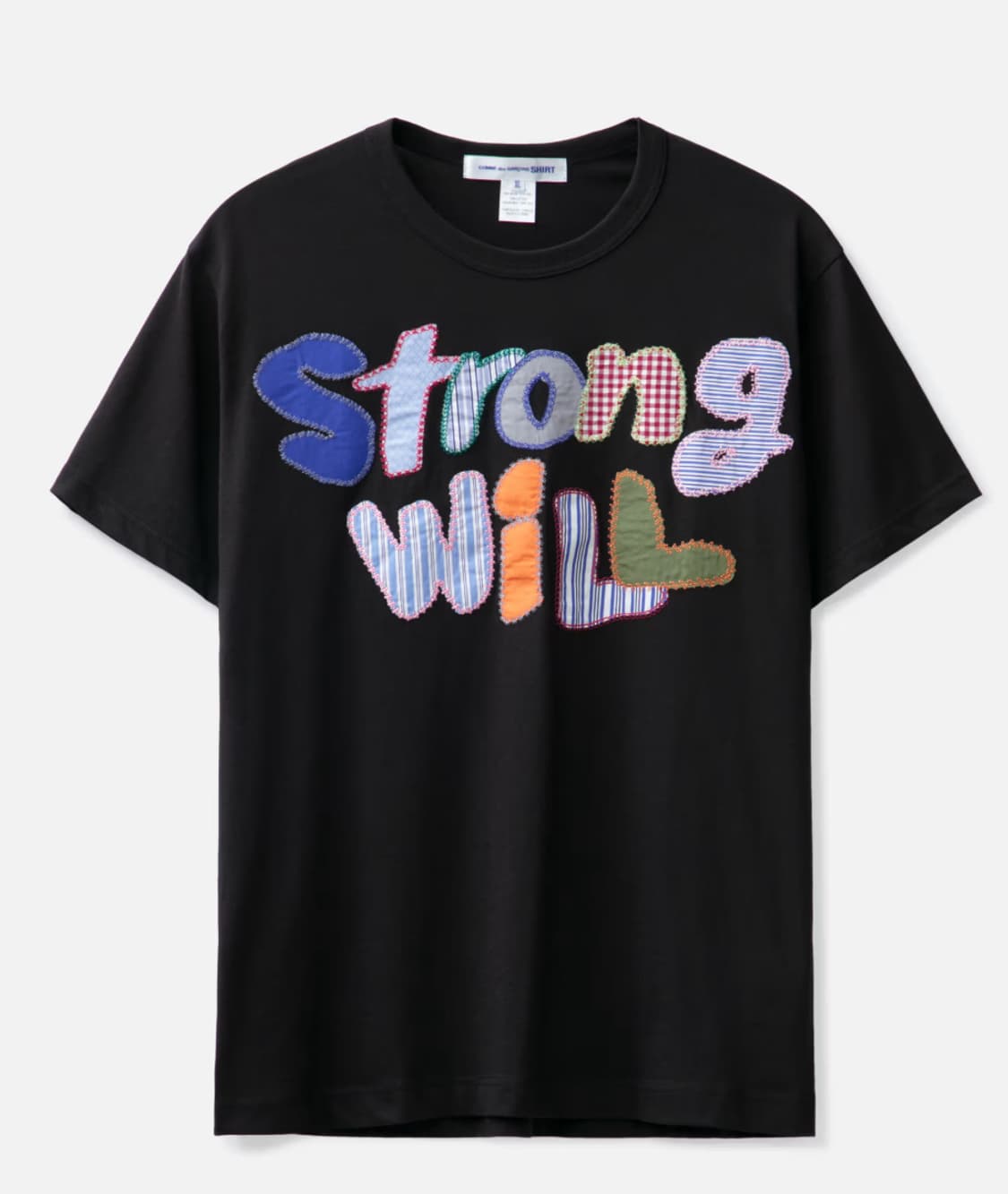미개봉) 꼼데가르송 strong will 패치워크 티셔츠 상품이미지3