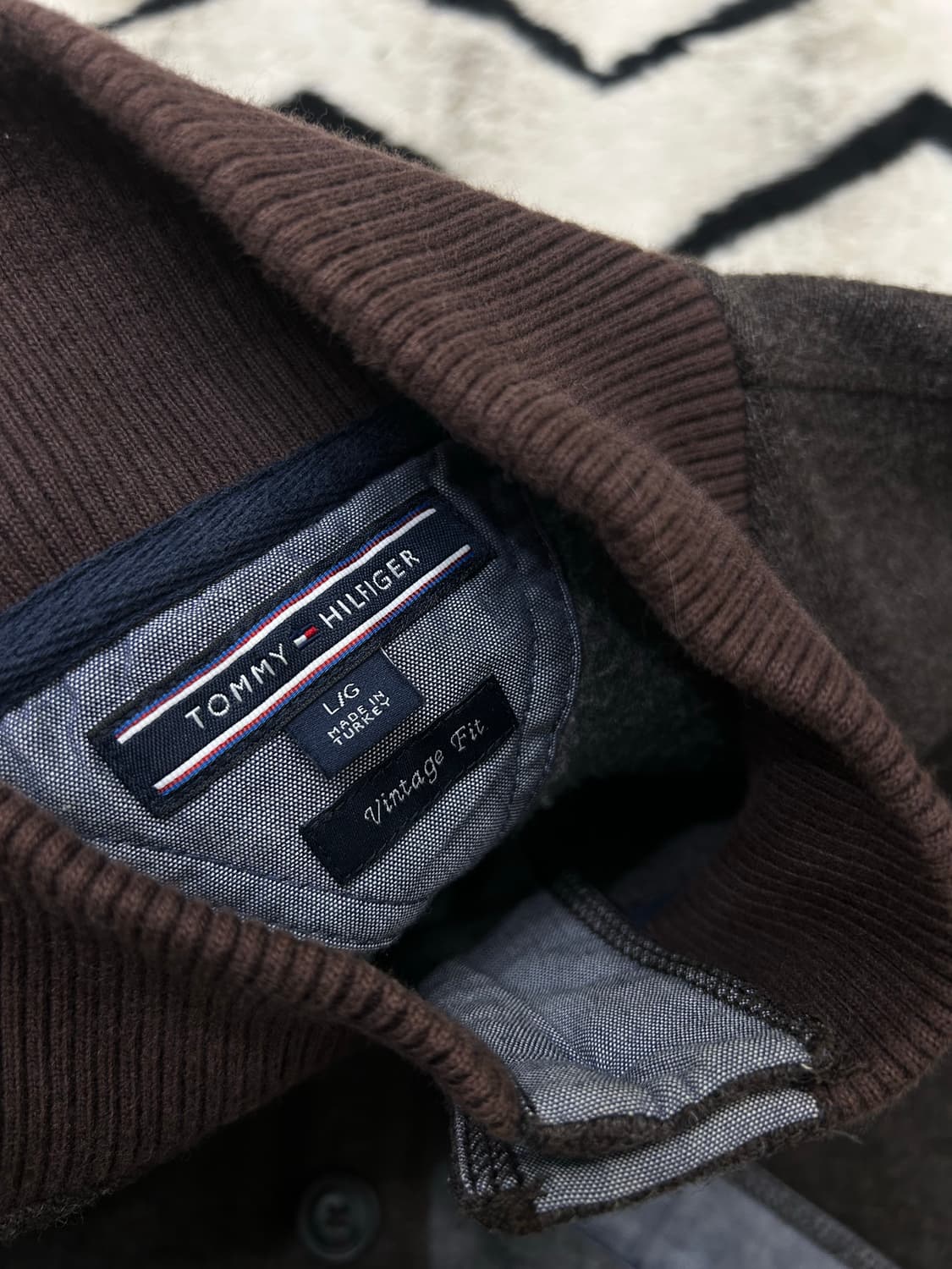 [L]타미힐피거 보카시 니트 가디건 자켓/브라운 상품이미지5